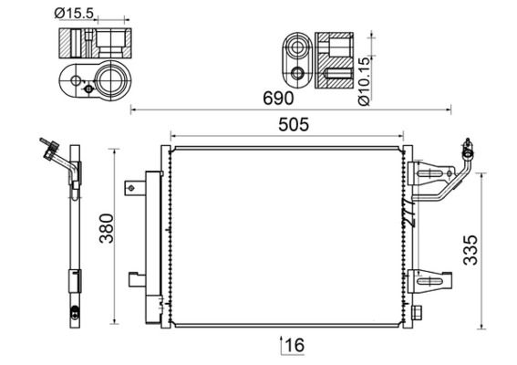 Kondensator, Klimaanlage MAHLE AC509000S