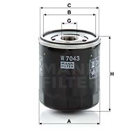 Oljefilter MANN-FILTER W 7043