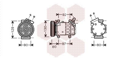 Kompressor, Klimaanlage VAN WEZEL 4300K080