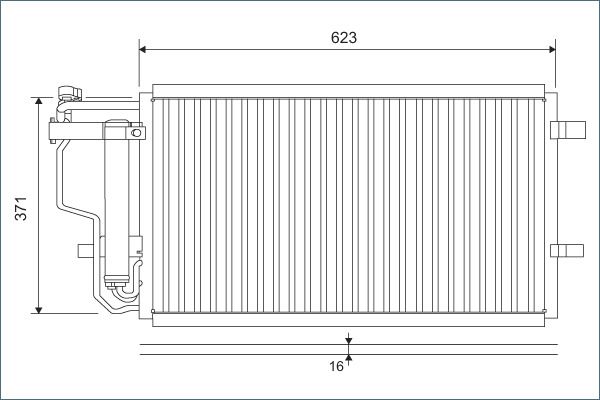 Kondensator, Klimaanlage VALEO 810907