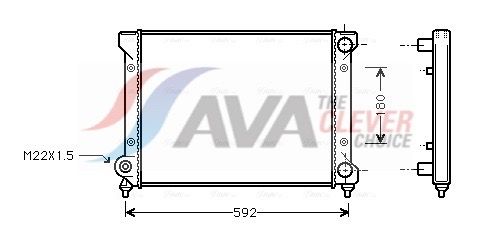 Kühler, Motorkühlung AVA QUALITY COOLING STA2033