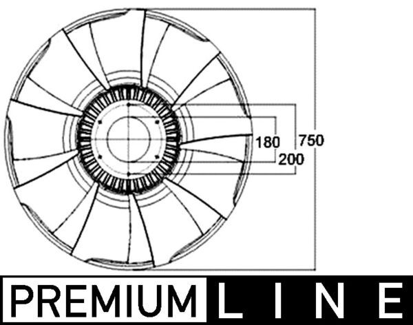 Lüfterrad, Motorkühlung MAHLE CFW54000P