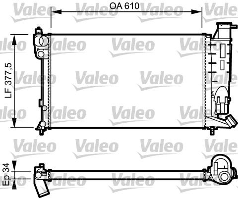 Kühler, Motorkühlung VALEO 730983