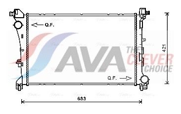Kühler, Motorkühlung AVA QUALITY COOLING FT2414