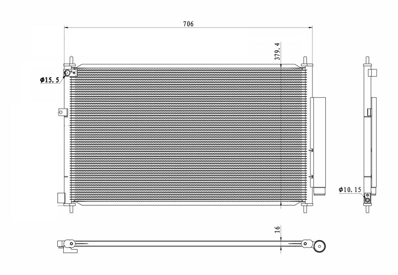 Kondensator, Klimaanlage NRF 350419