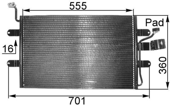 Kondensator, Klimaanlage MAHLE AC256000S