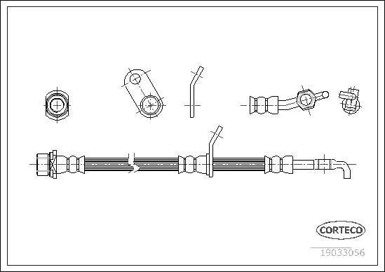 Bremsschlauch CORTECO 19033056