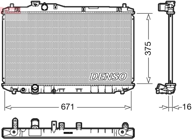 Kühler, Motorkühlung DENSO DRM40037