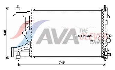 Kühler, Motorkühlung AVA QUALITY COOLING OLA2484