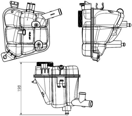 Ausgleichsbehälter Kühlmittelbehälter MAHLE CRT 231 000S
