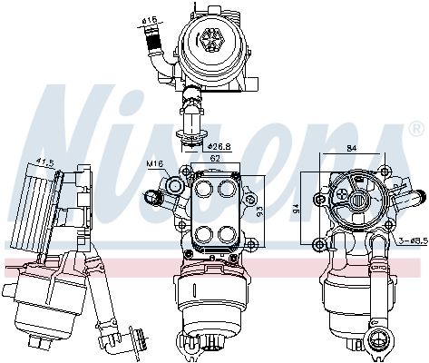 Ölkühler, Motoröl NISSENS 91340