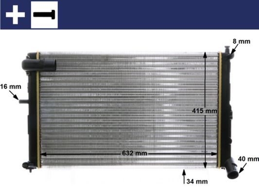 Kühler, Motorkühlung MAHLE cr 171 000s