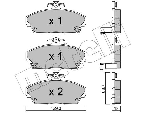 Bremsbelagsatz, Scheibenbremse METELLI 22-0174-0