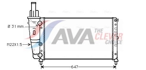 Kühler, Motorkühlung AVA QUALITY COOLING FT2141