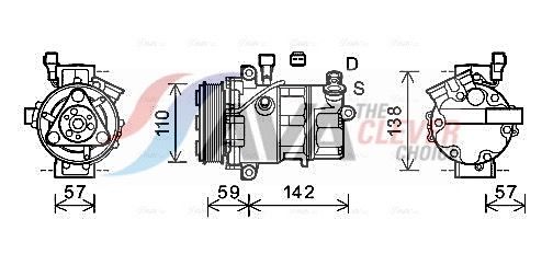 Kompressor, Klimaanlage AVA QUALITY COOLING ALAK127