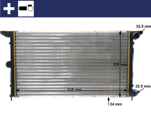 Kühler, Motorkühlung MAHLE cr 641 000s