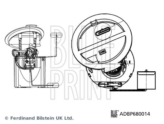 Kraftstoff-Fördereinheit BLUE PRINT ADBP680014
