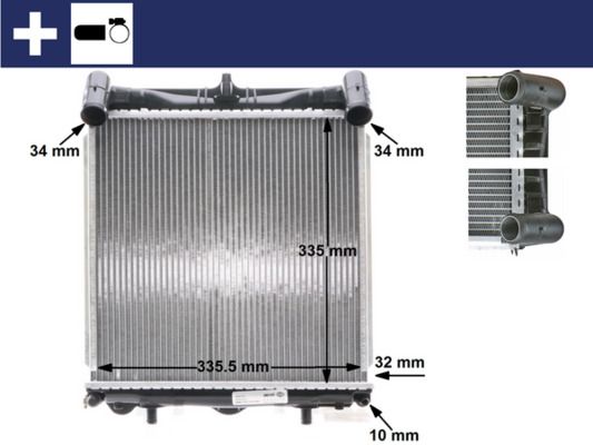 Kühler, Motorkühlung MAHLE CR370000S