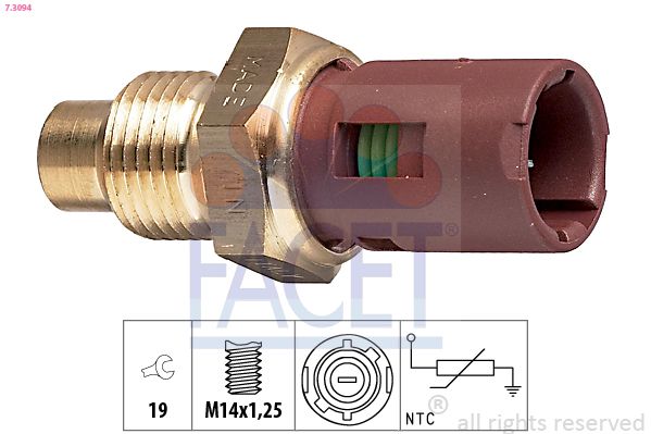 Sensor, Kühlmitteltemperatur FACET 7.3094