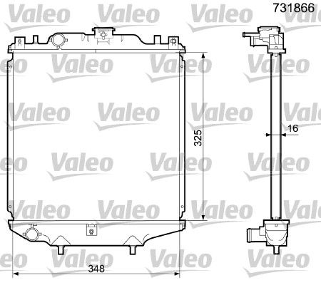 Kühler, Motorkühlung VALEO 731866