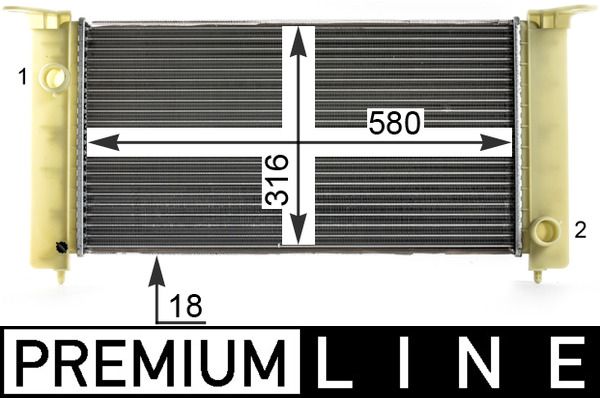 Kühler, Motorkühlung MAHLE CR1992000P