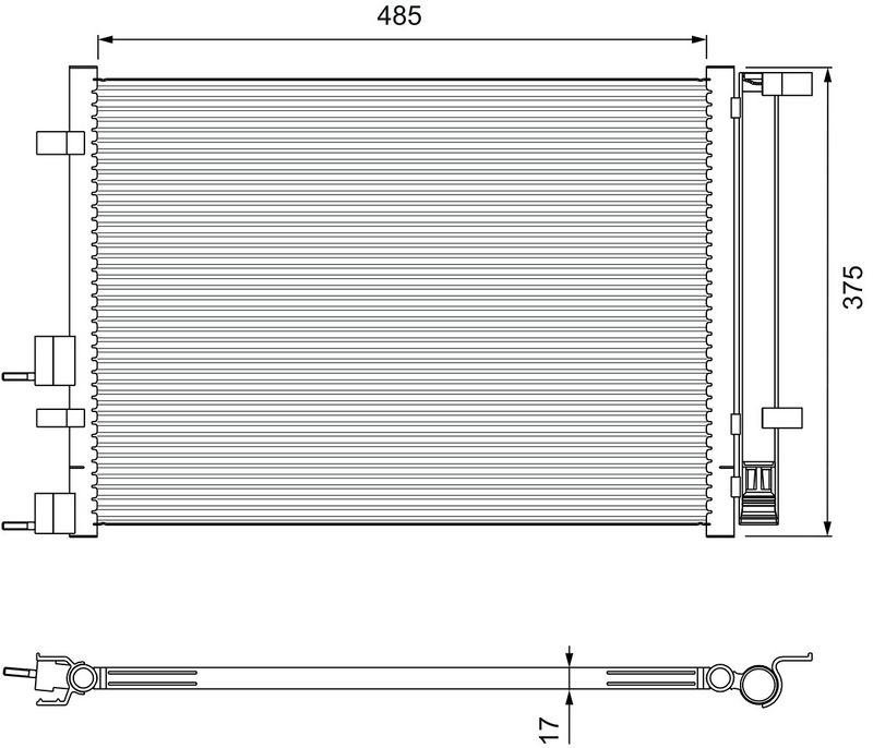 Kondensator, Klimaanlage VALEO 814395