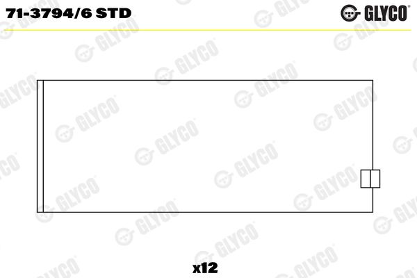 Pleuellager GLYCO 71-3794/6STD