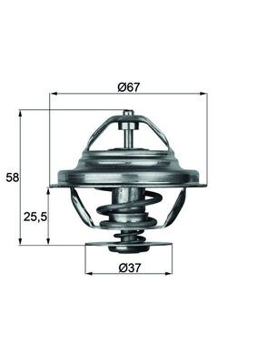 Thermostat, Kühlmittel MAHLE TX2080D