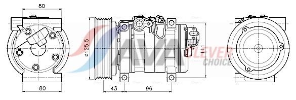 Kompressor, Klimaanlage AVA QUALITY COOLING MZAK302