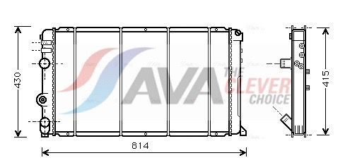 Kühler, Motorkühlung AVA QUALITY COOLING RT2263