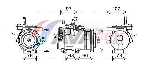 Kompressor, Klimaanlage AVA QUALITY COOLING KAAK161