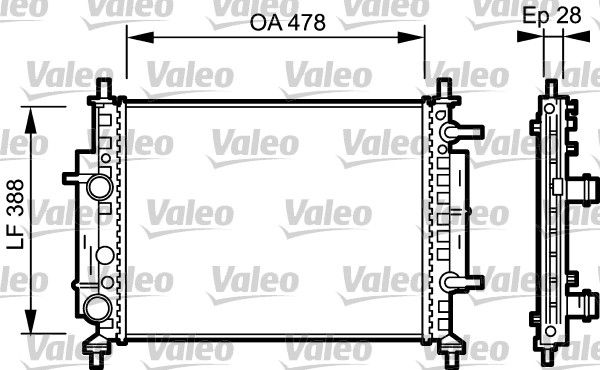Kühler, Motorkühlung VALEO 734768