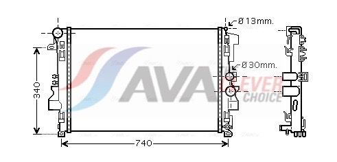 Kühler, Motorkühlung AVA QUALITY COOLING MSA2356
