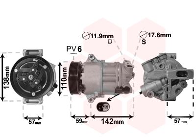 Kompressor, Klimaanlage VAN WEZEL 0100K133