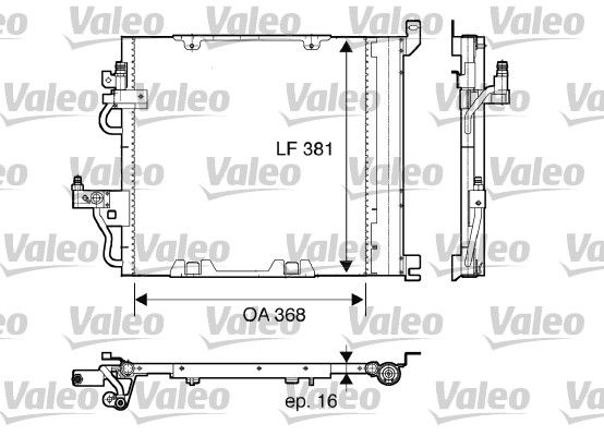 Kondensator, Klimaanlage VALEO 817847