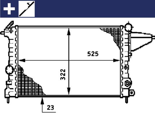 Kühler, Motorkühlung MAHLE CR600000S