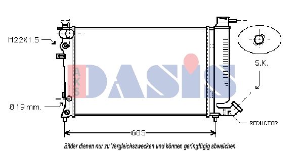 Kühler, Motorkühlung AKS DASIS 060970N