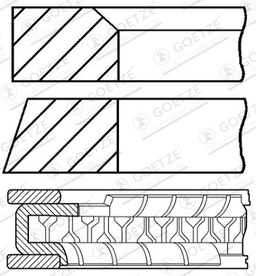 Kolbenringsatz Goetze Engine 08-785500-00