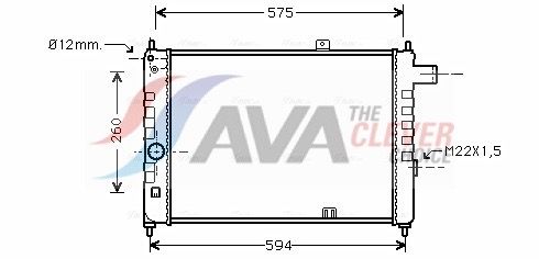 Kühler, Motorkühlung AVA QUALITY COOLING OL2055