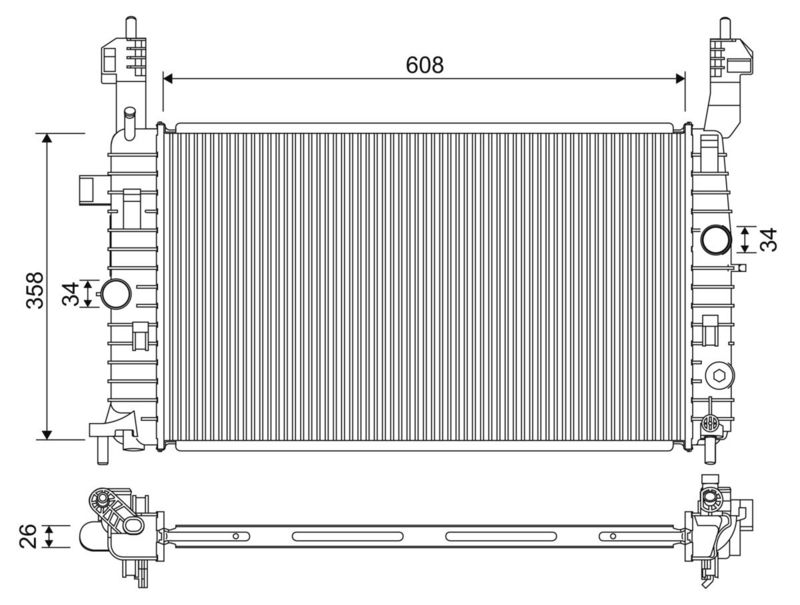 Kühler, Motorkühlung VALEO 701332