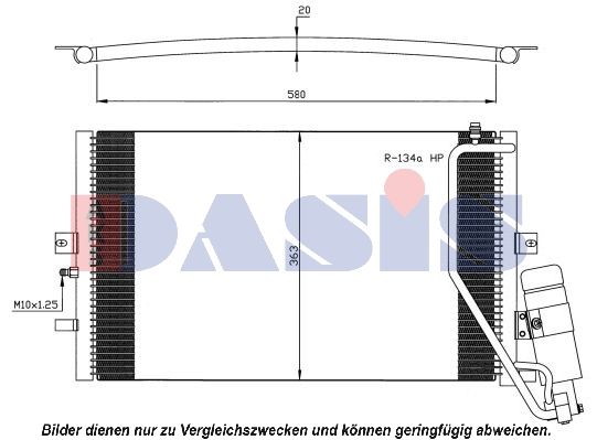 Kondensator, Klimaanlage AKS DASIS 192003N