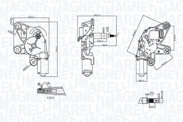Scheibenwischermotor MAGNETI MARELLI 064371100010