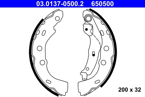 Bremsbackensatz ATE 03.0137-0500.2