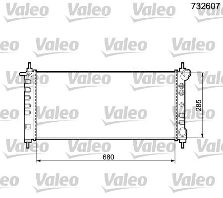 Kühler, Motorkühlung VALEO 732607
