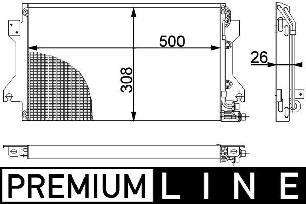Kondensator, Klimaanlage MAHLE AC239000P