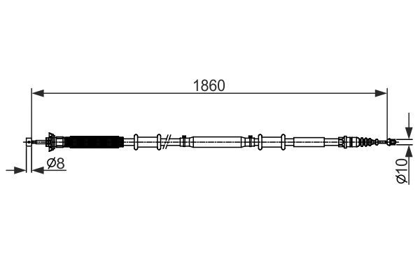 Seilzug, Feststellbremse BOSCH 1987482579