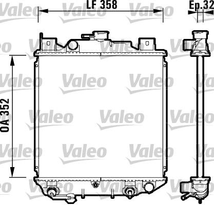 Kühler, Motorkühlung VALEO 734203