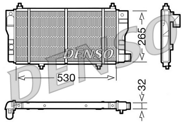 Kühler, Motorkühlung DENSO DRM07002