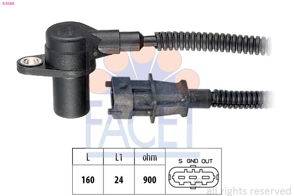 Kurbelwellensensor FACET 9.0588