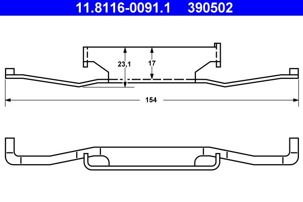 Feder, Bremssattel ATE 11.8116-0091.1